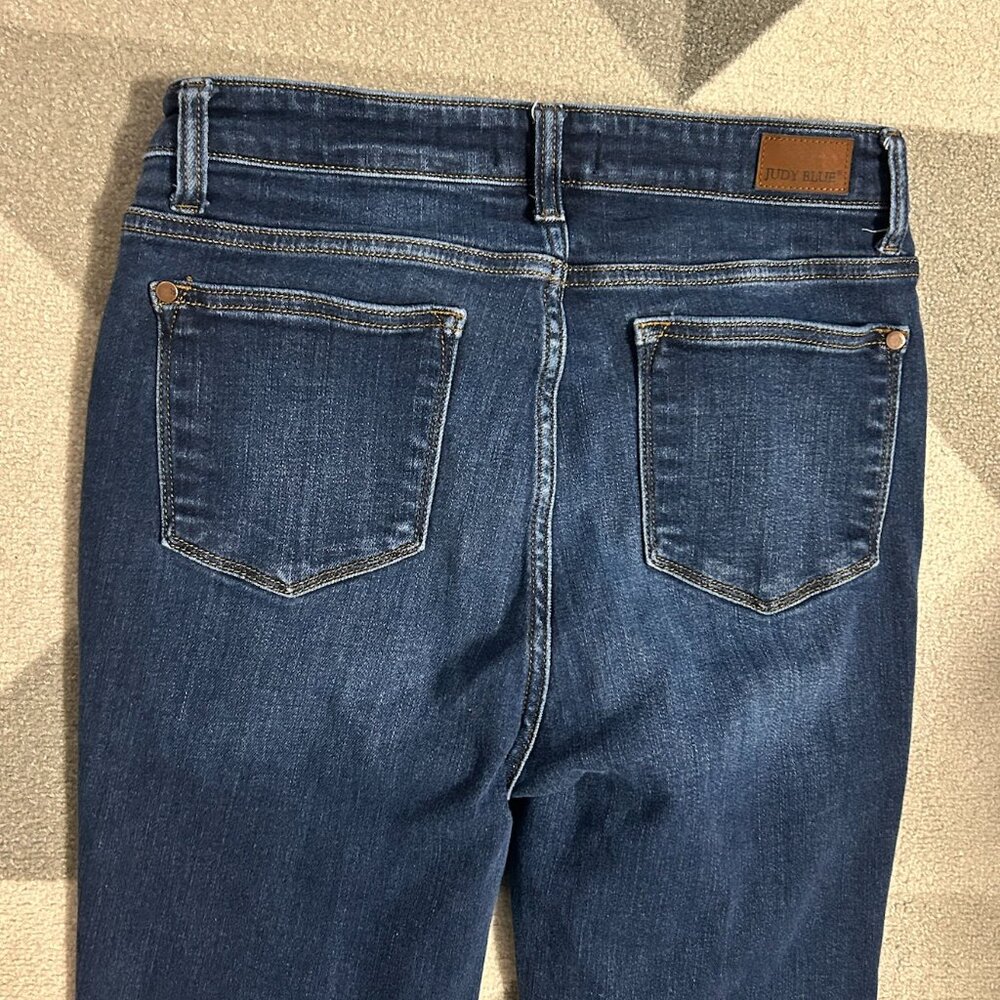 Judy Blue‎ Los Angeles Raw Hem Cropped Skinny Jeans Women's Size 9/29 - Picture 5 of 9